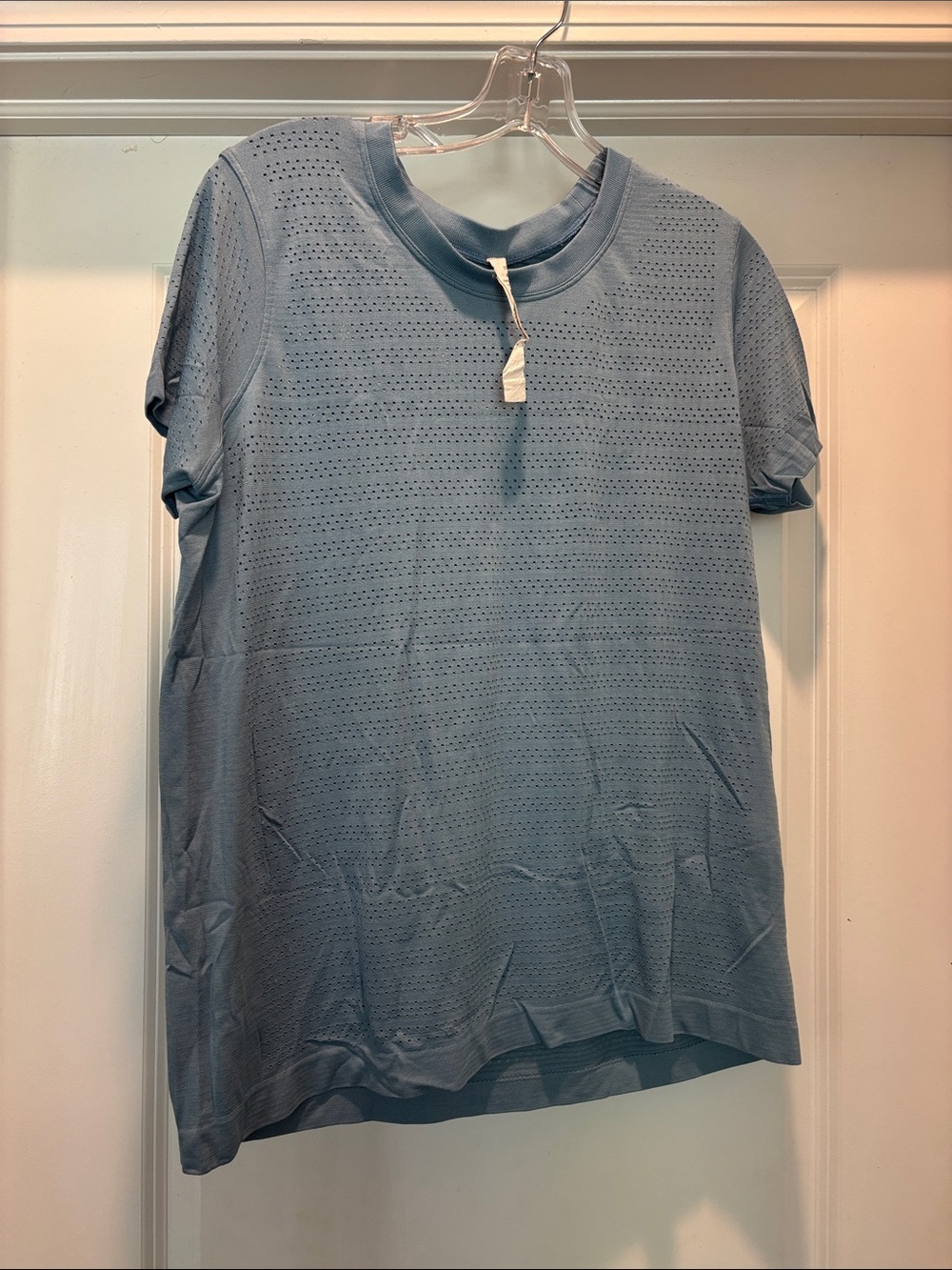lululemon athletica Light Blue Perforated Tank Top